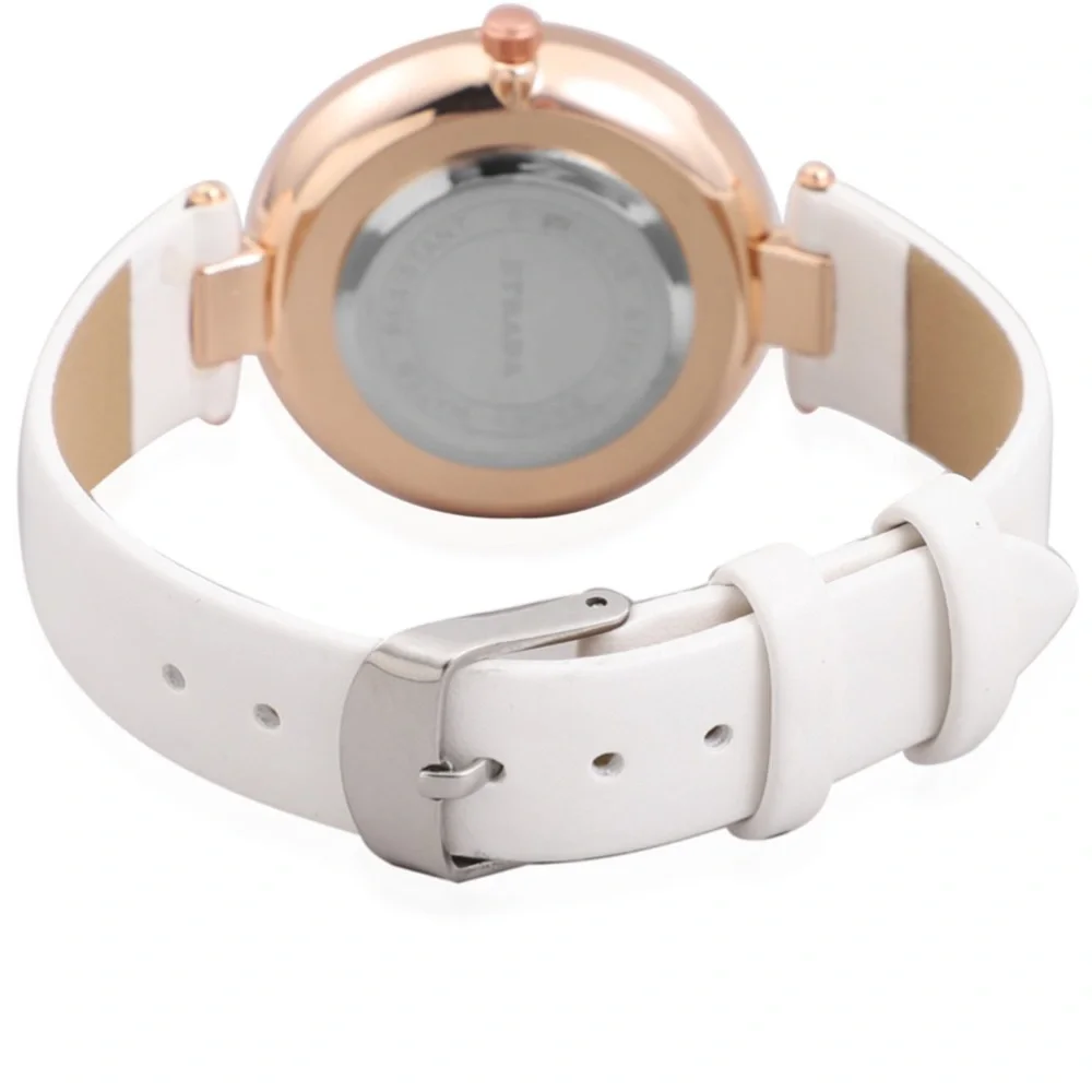 White Watch with White Austrian Crystals